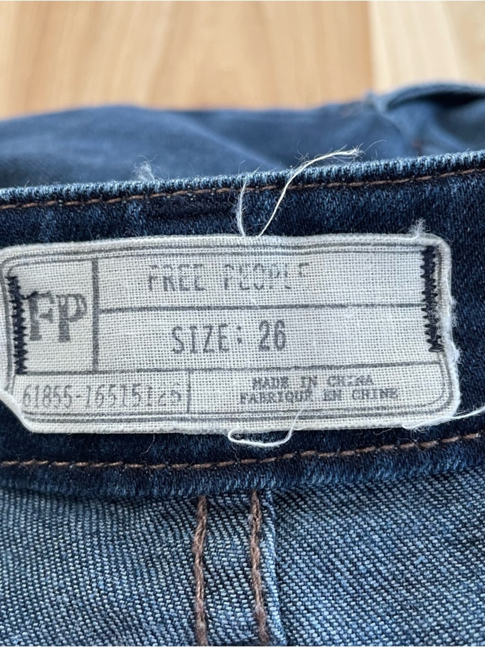 Free People Denim Overall Bibs Distressed Utility Stretch Size 26 - Picture 8 of 9